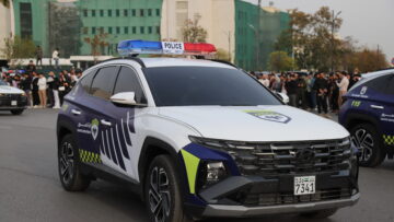 مشاهد حصرية من مسير رتل سيارات وزارة الداخلية بالهوية البصرية الجديدة في #دمشق