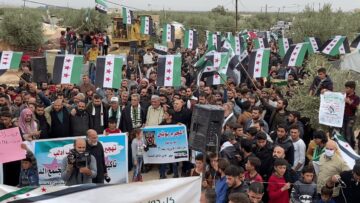 مسير جماهيري في مدينة #تل_رفعت احتفالاً بالذكرى الأولى للتحرير