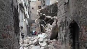 انهيار مبنى في حي الكلاسة بـ حلب… والأضرار مادية دون إصابات